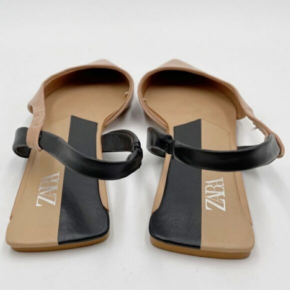 BRAND NEW ZARA SLINGBACK POINTED TOE MULE SANDAL - Picture 8 of 16